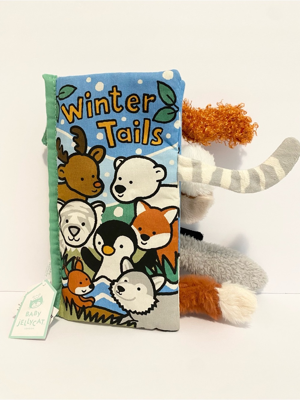 Jellycat Winter Tails Activity Book Soft Plush Cloth Sensory Brand NWT Baby Toy